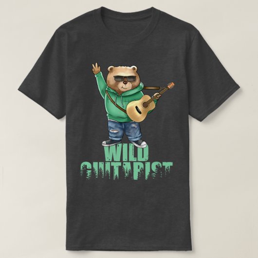 Wild GuitaristFunny Beer Guitar Player Premium T-shirt (Design voorkant)