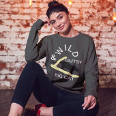 Wild Gutsy Cat Vibes Feministisch Minimalistisch A Trui