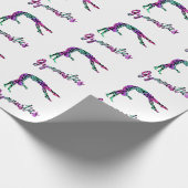 Wild Gymnastiek Meisje | Gymnastiek met dierenprin Cadeaupapier (Hoek)