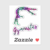 Wild Gymnastiek Meisje | Gymnastiek met dierenprin Sticker (Vel)