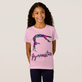 Wild Gymnastiek Meisje | Gymnastiek met dierenprin T-shirt (Voorkant volledig)