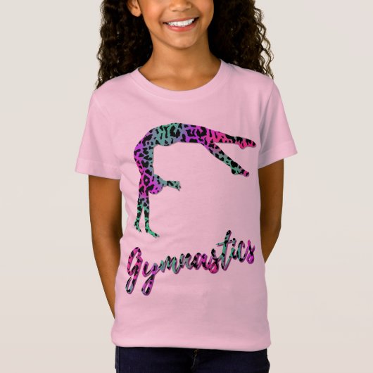 Wild Gymnastiek Meisje | Gymnastiek met dierenprin T-shirt (Voorkant)
