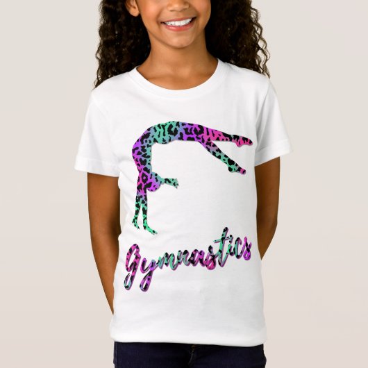 Wild Gymnastiek Meisje | Gymnastiek met dierenprin T-shirt (Voorkant)