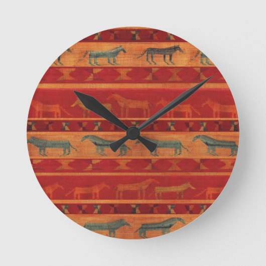 Wild Gypsy Mustangs Ronde Klok (Voorkant)