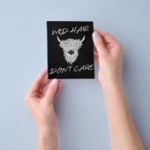 Wild Hair Don't Care Cow | lover-gift Flyer (Hand)