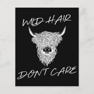 Wild Hair Don't Care Cow   lover-gift Flyer