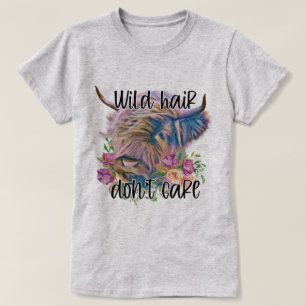 Wild Hair houdt niet van Schotse hoogland Koe T-shirt