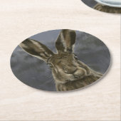 Wild Hare Coaster Ronde Kartonnen Onderzetter (Gebogen)