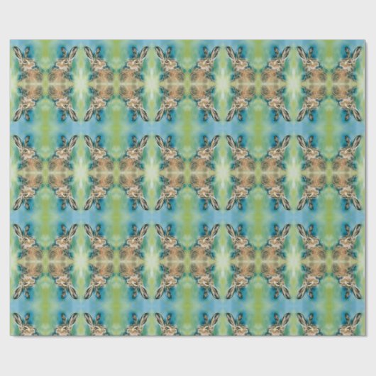 Wild Hare Exuberance Pastel Art Cadeaupapier (Vlak)