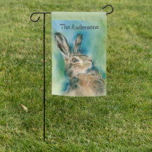 Wild Hare Exuberance Pastel Art Custom Name