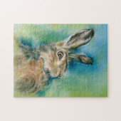 Wild Hare Exuberance Pastel Art Legpuzzel (Horizontaal)