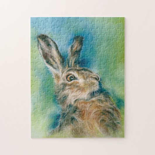 Wild Hare Exuberance Pastel Art Legpuzzel (Verticaal)