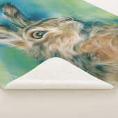 Wild Hare Exuberance Pastel Art Sherpa Deken (3/4)