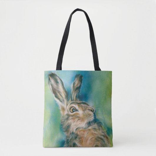 Wild Hare Exuberance Pastel Art Tote Bag (Voorkant)