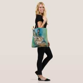 Wild Hare Exuberance Pastel Art Tote Bag