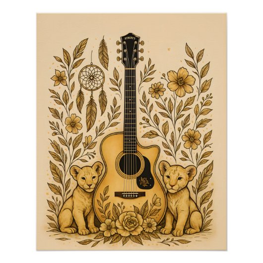 Wild Harmony: waar muziek en Natuur samenkomen Perfect Poster (Voorkant)