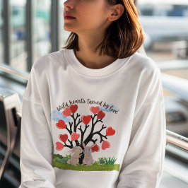 Wild hart getemd door liefdesmeisjes hoodie