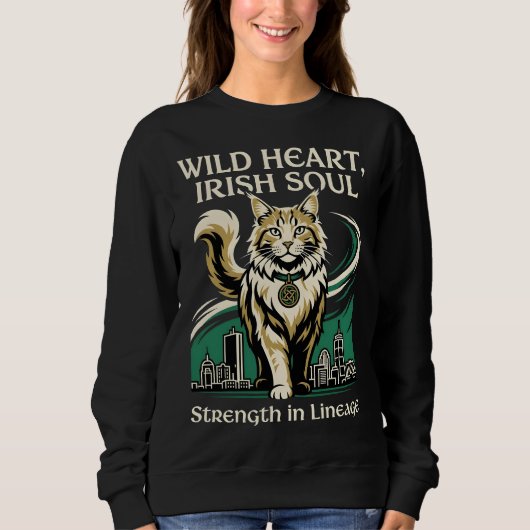 Wild Hart Ierse Ziel Maine Coon Trui (Voorkant)