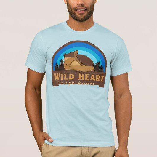 Wild hart, stoere laarzen t-shirt (Voorkant)