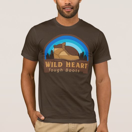 Wild hart, stoere laarzen t-shirt (Voorkant)