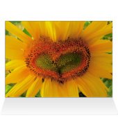 Wild hart, zonnebloempitekaart, liefde, bruiloft (Binnen Horizontaal (Boven))