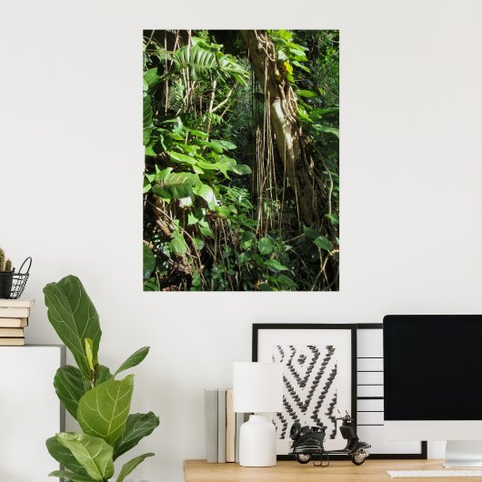 Wild Hawaiian Philodendrons Poster (Thuiskantoor)