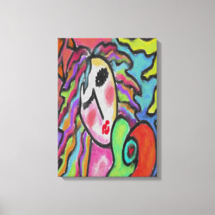 Wild Heart Abstract Digitaal Schilderen Canvas Afdruk