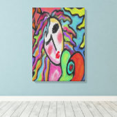 Wild Heart Abstract Digitaal Schilderen Canvas Afdruk (Insitu (Houten vloer))