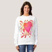 Wild Heart Abstracte Wearable Art Trui (Voorkant volledig)