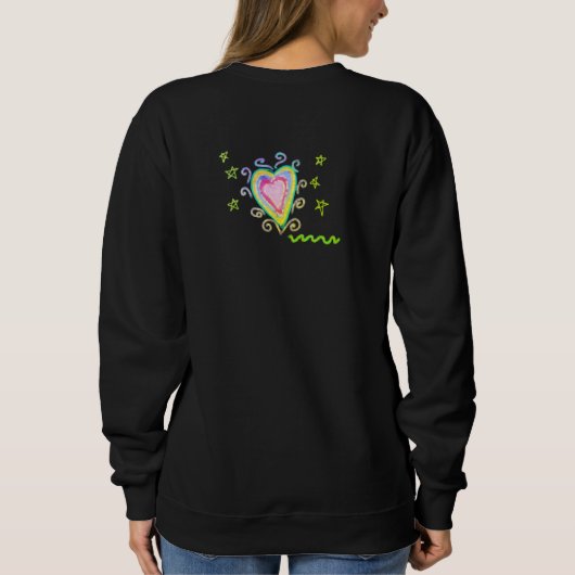 Wild Heart Colorful Abstracte Wearable Art Trui (Achterkant)