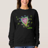 Wild Heart Colorful Abstracte Wearable Art Trui (Voorkant)