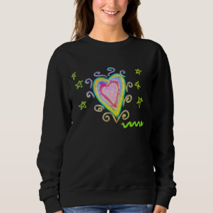 Wild Heart Colorful Abstracte Wearable Art Trui