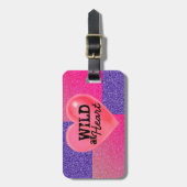 Wild Heart  Glitter Love Travel Bagagelabel (Voorkant verticaal)