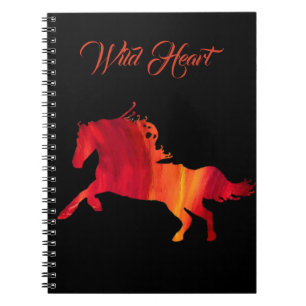 Wild Heart Red horse Art notebook Notitieboek