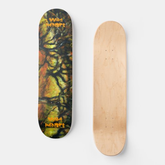 Wild Heart Scateboard met bomen Persoonlijk Skateboard (Voorkant)