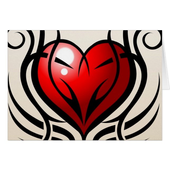 Wild Heart Tattoo stijl (Voorkant Horizontaal)