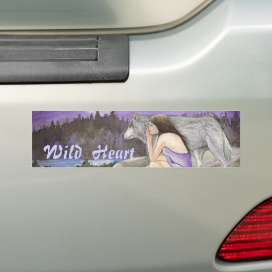Wild Heart van Lori Karels Bumpersticker (Op auto)