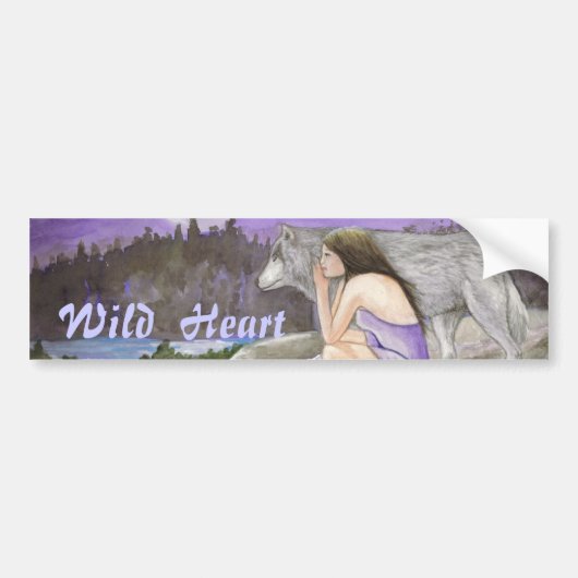 Wild Heart van Lori Karels Bumpersticker (Voorkant)