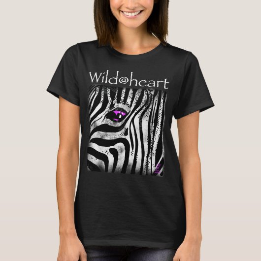 Wild@heart zebra t-shirt (Voorkant)