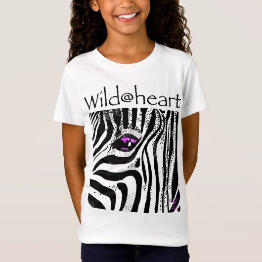 Wild@heart zebra t-shirt (Voorkant)