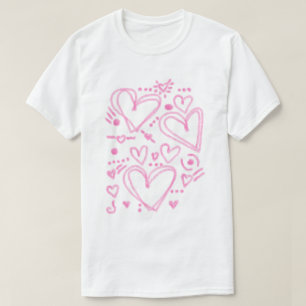 Wild Hearts Abstracte Kunst om te Dragen T-shirt