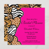 Wild hearts Bruids Douche uitnodiging (Voorkant / Achterkant)