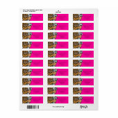 Wild hearts bruiloft adres label (Full Sheet)