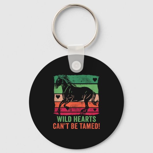 Wild Hearts Can't Be Tamed! Equestrian And Horse R Sleutelhanger (Voorkant)
