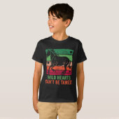 Wild Hearts Can't Be Tamed! Equestrian And Horse R T-shirt (Voorkant volledig)