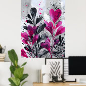 Wild Hearts in Bloom  Poster (Thuiskantoor)