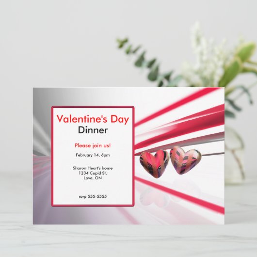Wild Hearts Valentijnsdag Diner Kaart (Staand voorkant)