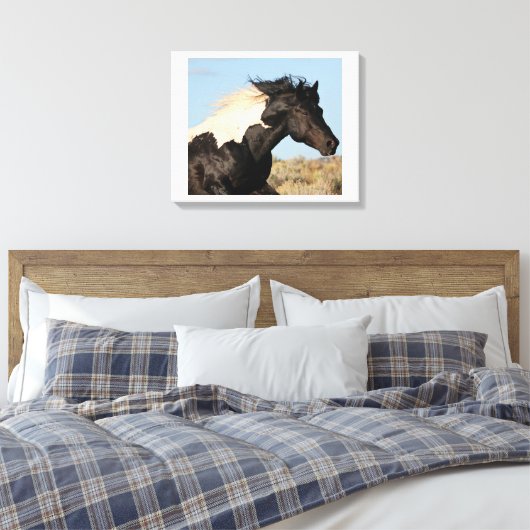 Wild hengst canvas Print (Insitu (Slaapkamer))