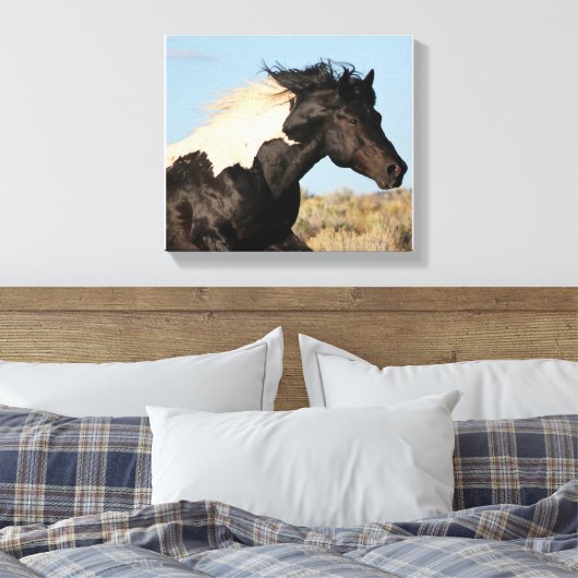 Wild hengst canvas Print (Insitu (Slaapkamer))