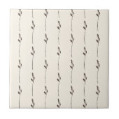 Wild Herb Ceramic Tile Brown Cream Tegeltje (Voorkant)